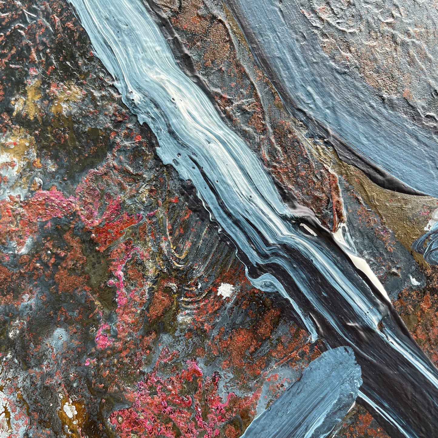 𝙼𝚊𝚍𝚊𝚖𝚎 𝙱𝚕𝚎𝚞 𝚎𝚝 𝙷𝚒𝚋𝚒𝚜𝚌𝚞𝚜. - 120cm x 170cm