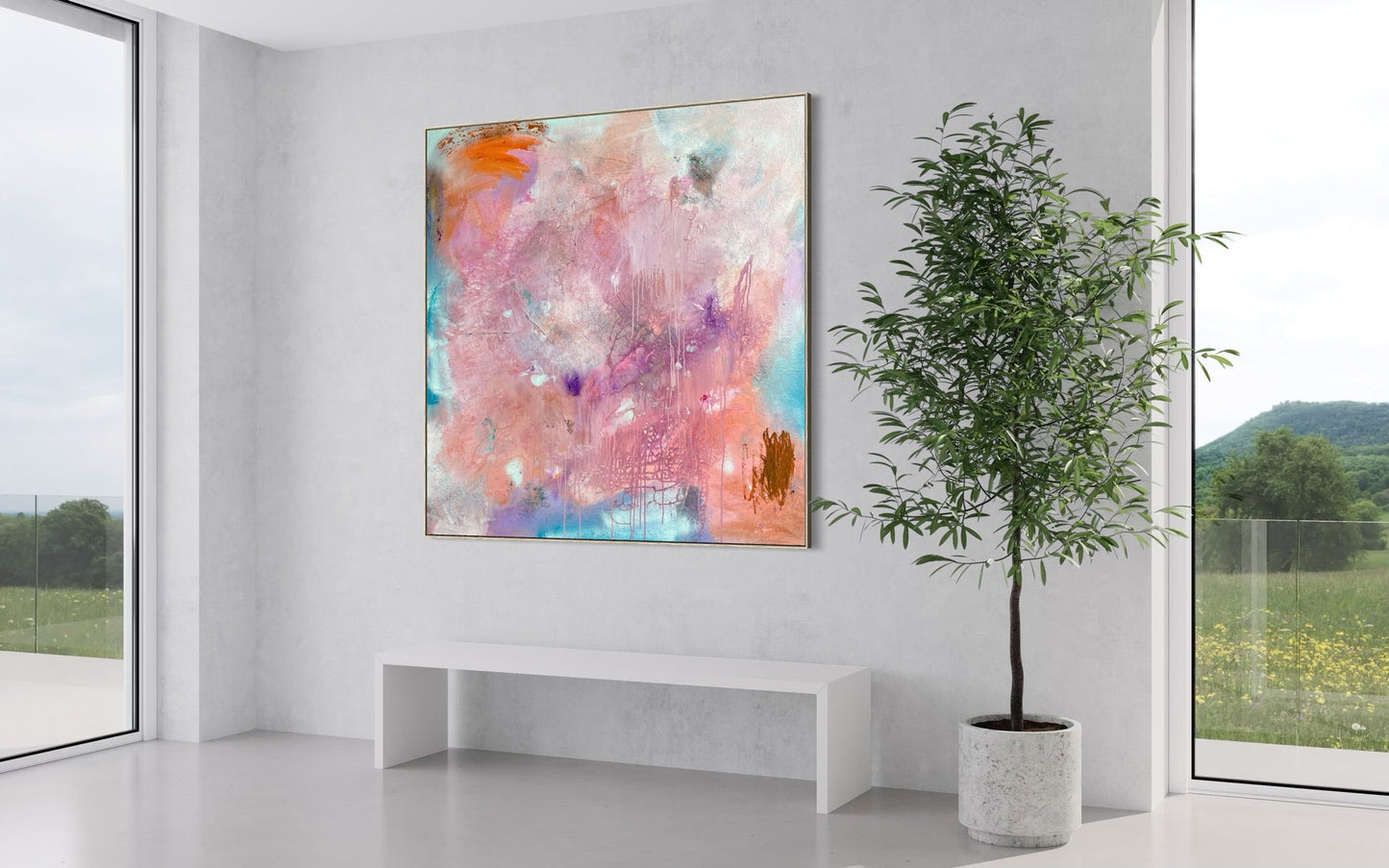 Fréquence du Rose
 - 145cm x 145cm