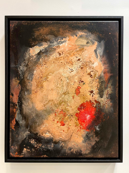 Vermillion in Black - 50cm x 60cm