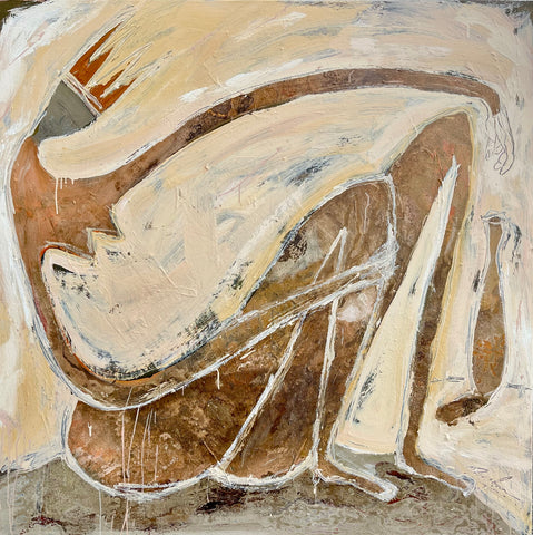 Orange Crown Lady - 145cm x 145cm