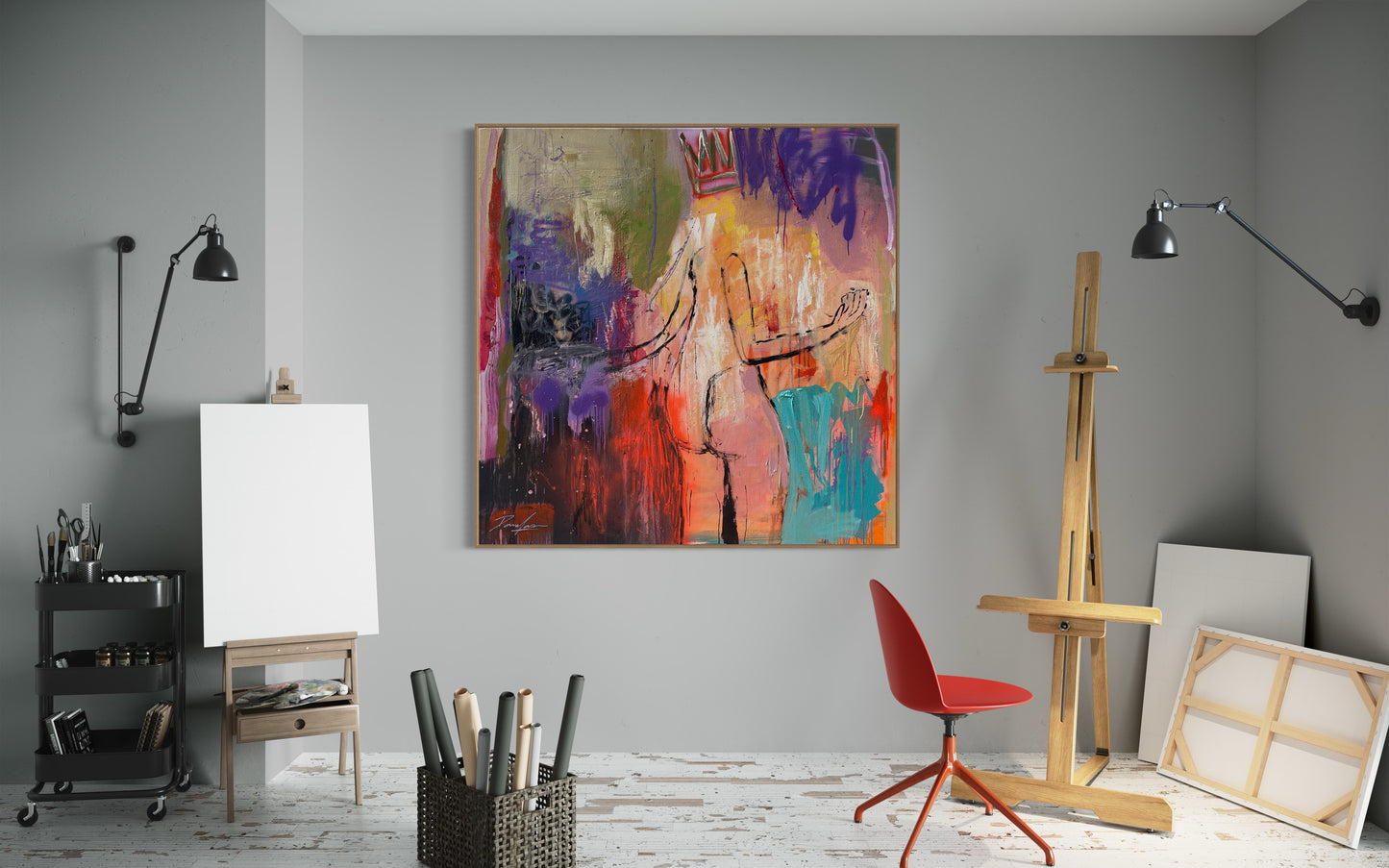 La Belle Reine - 145cm x 145cm